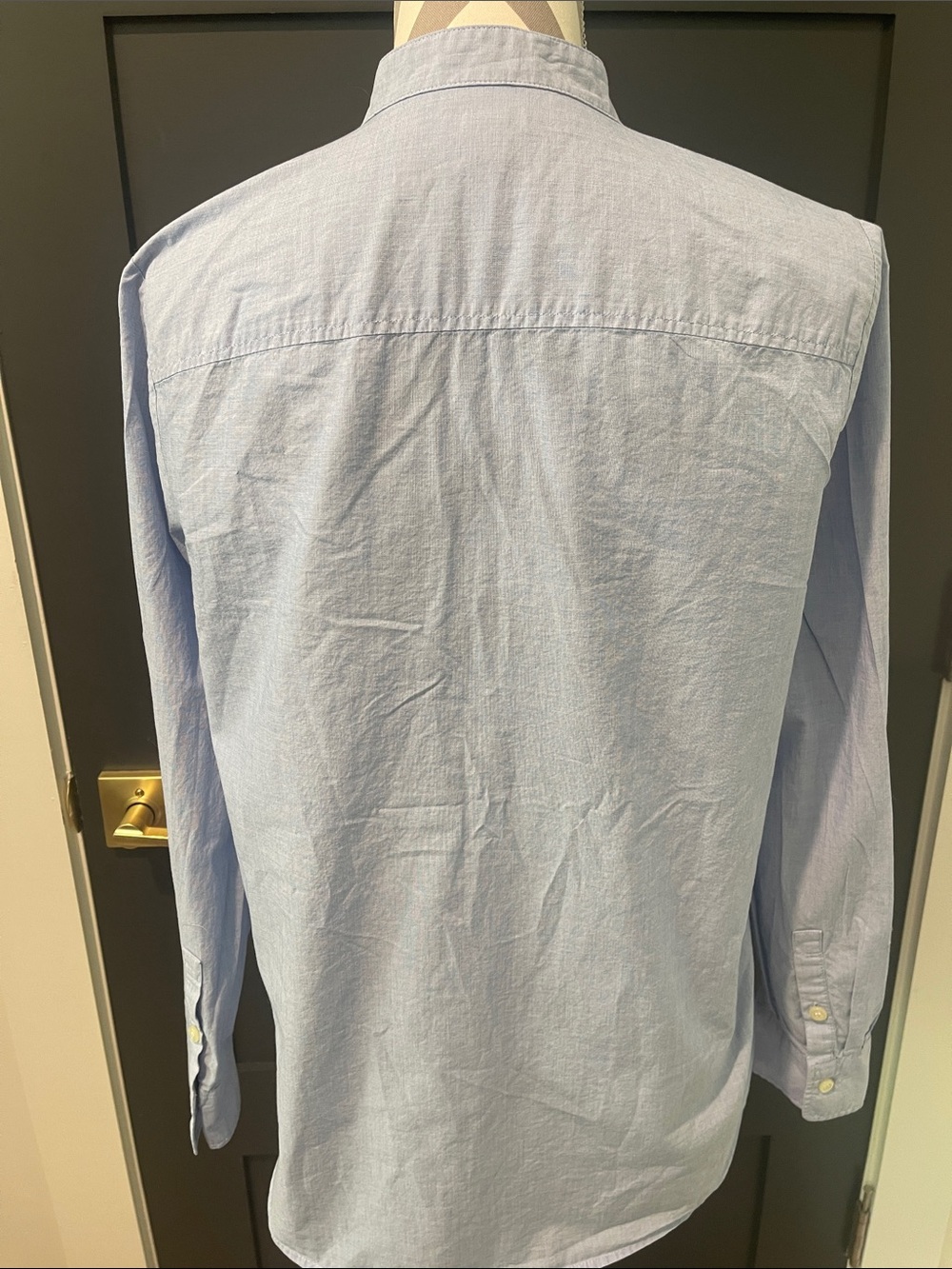 J.Crew Pleated Classic Cotton Button Down Shirt In Light Blue Size M - Picture 5 of 7